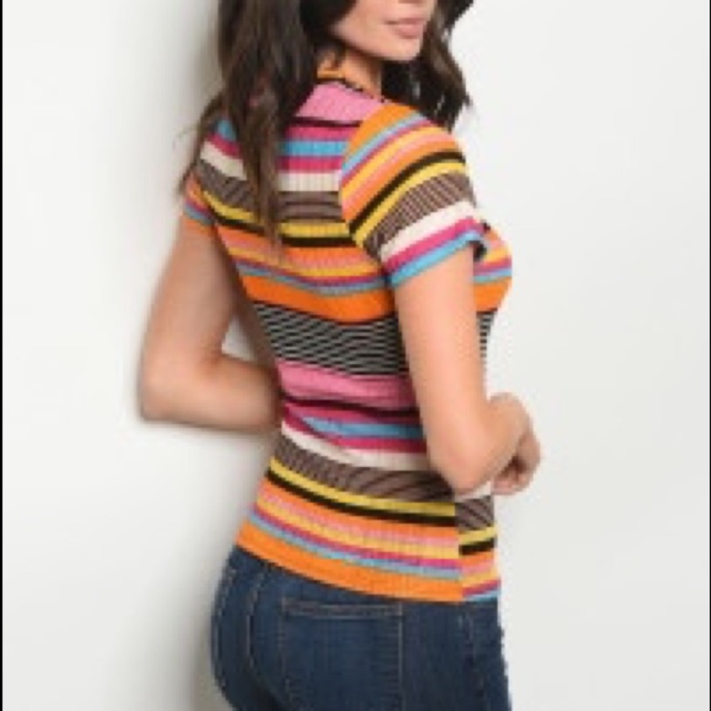 Fuchsia MultiColor Top - Picture 2 of 6